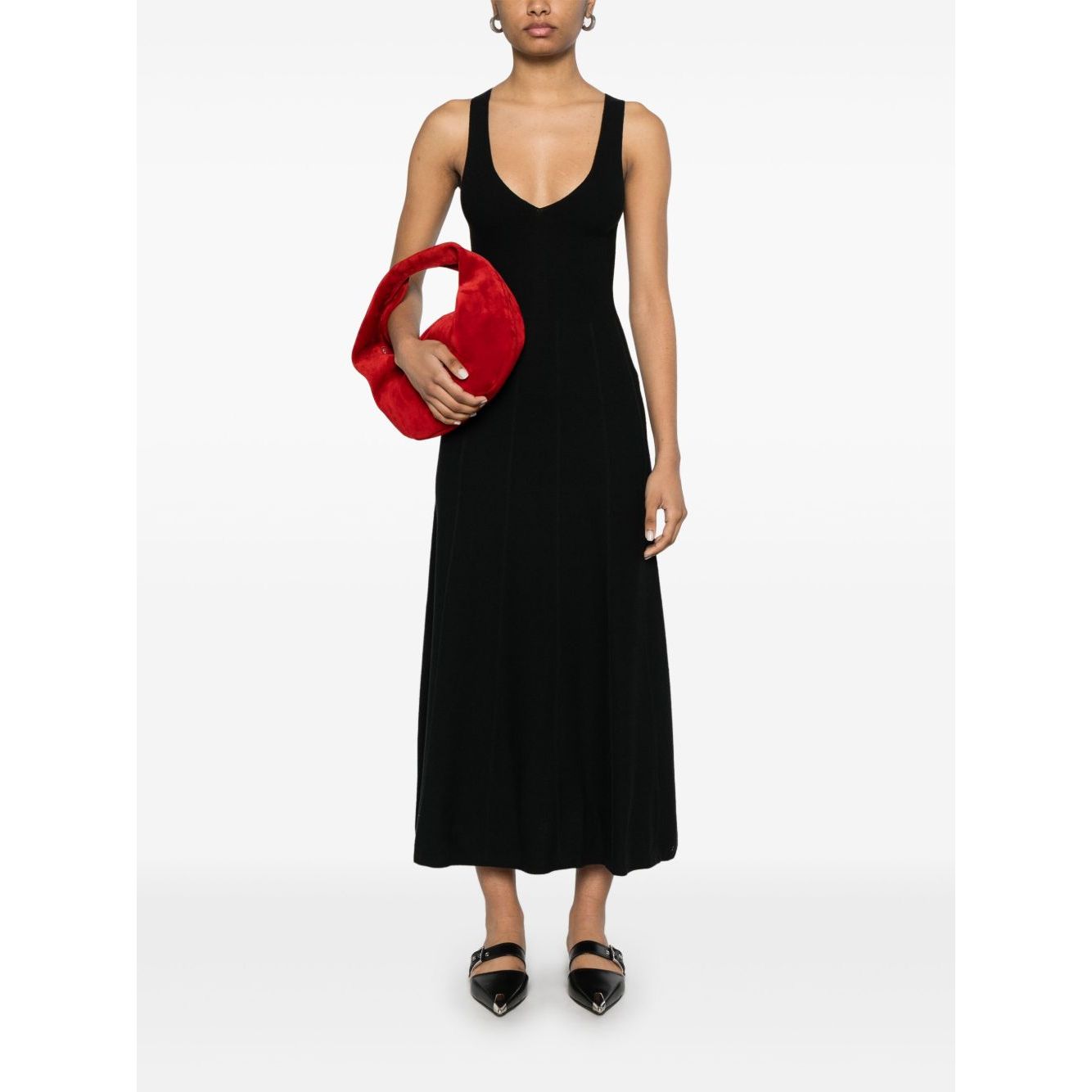 Emporio Armani Seamless, links-stitch knit long dress Dresses