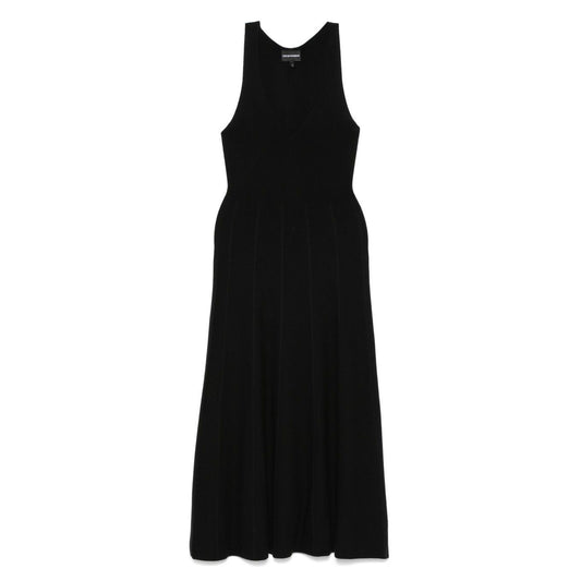Emporio Armani Seamless, links-stitch knit long dress Dresses