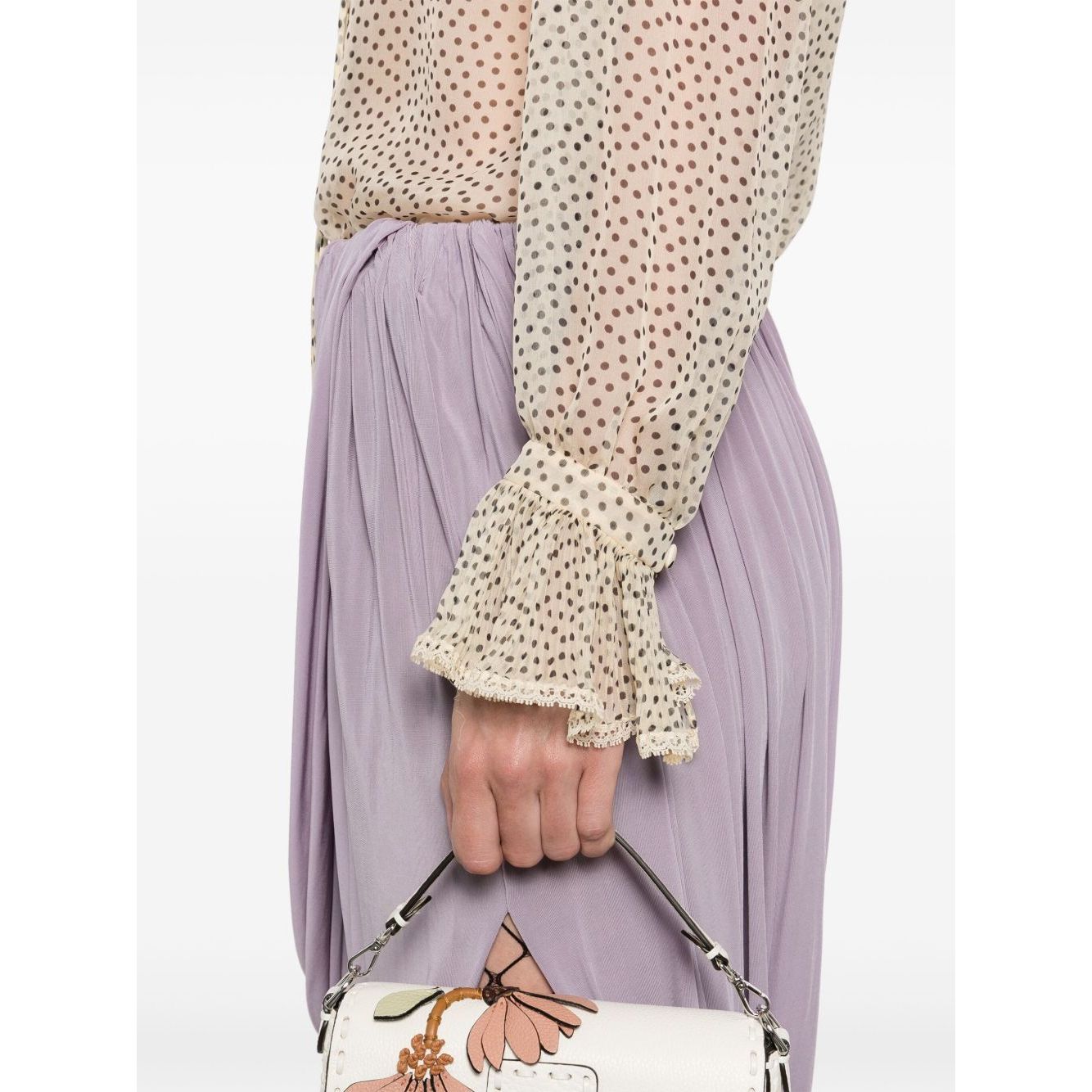 Valentino Plus-de-pois Print Light Georgette Shirt