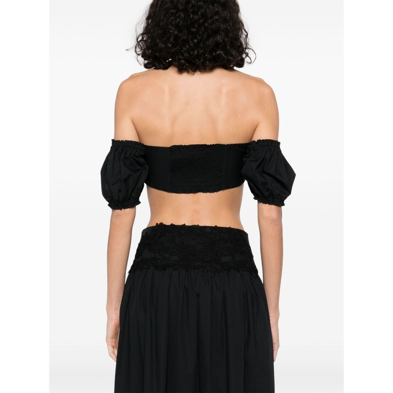 Ermanno Scervino Off-shoulder Lace detail cotton top Topwear