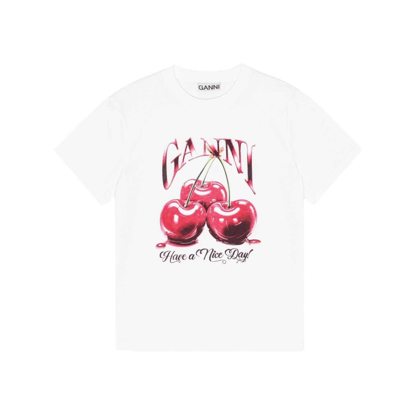 GANNI T-shirts and Polos White