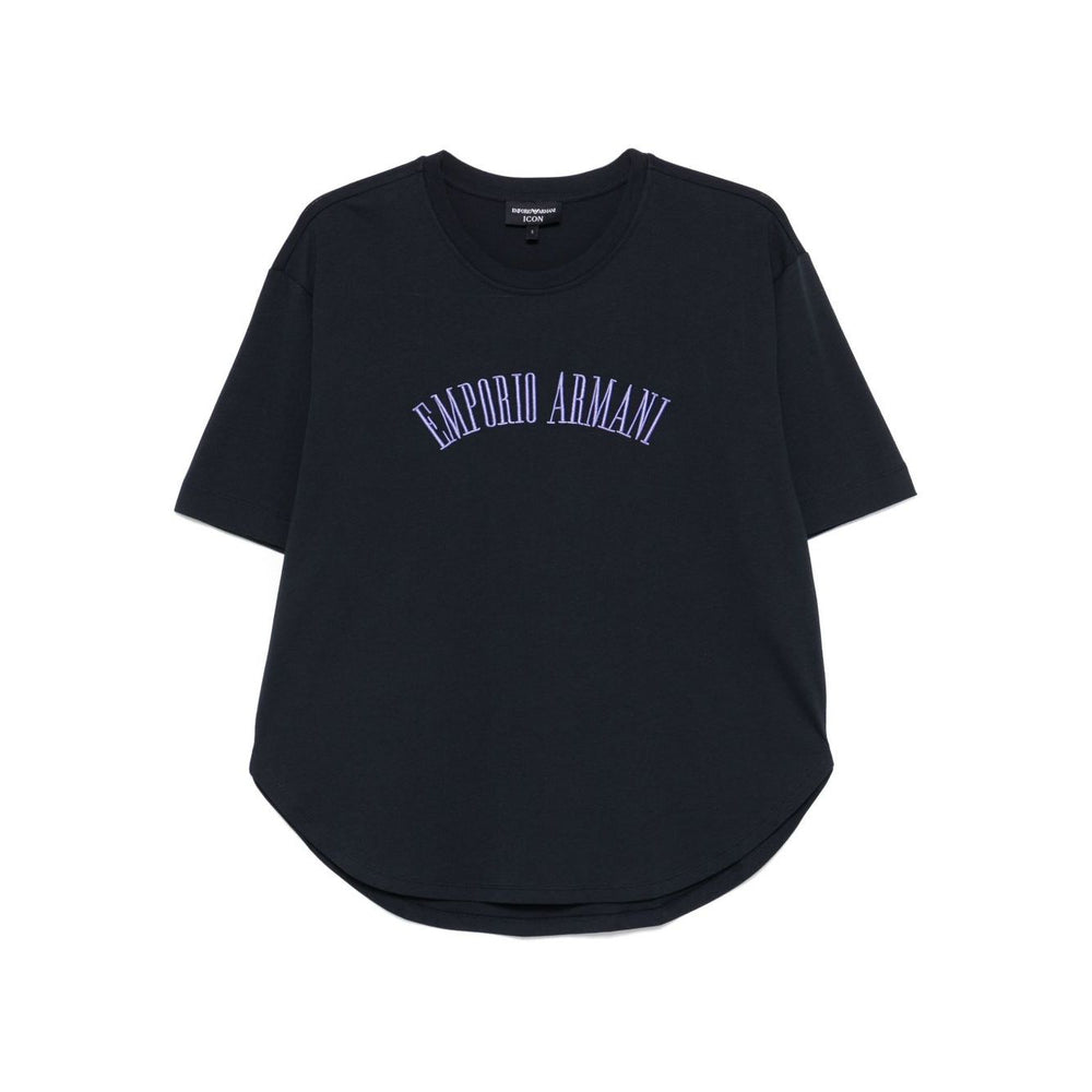 Emporio Armani logo embroidered T-shirt Topwear