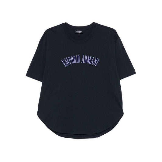 Emporio Armani logo embroidered T-shirt Topwear
