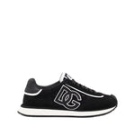 Dolce & Gabbana Sneakers Black with logo patch, front lace-up, and branded heel counter on a rubber sole.