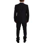 Dolce & Gabbana Blue GOLD Wool Single Breasted 2 Piece Suit
