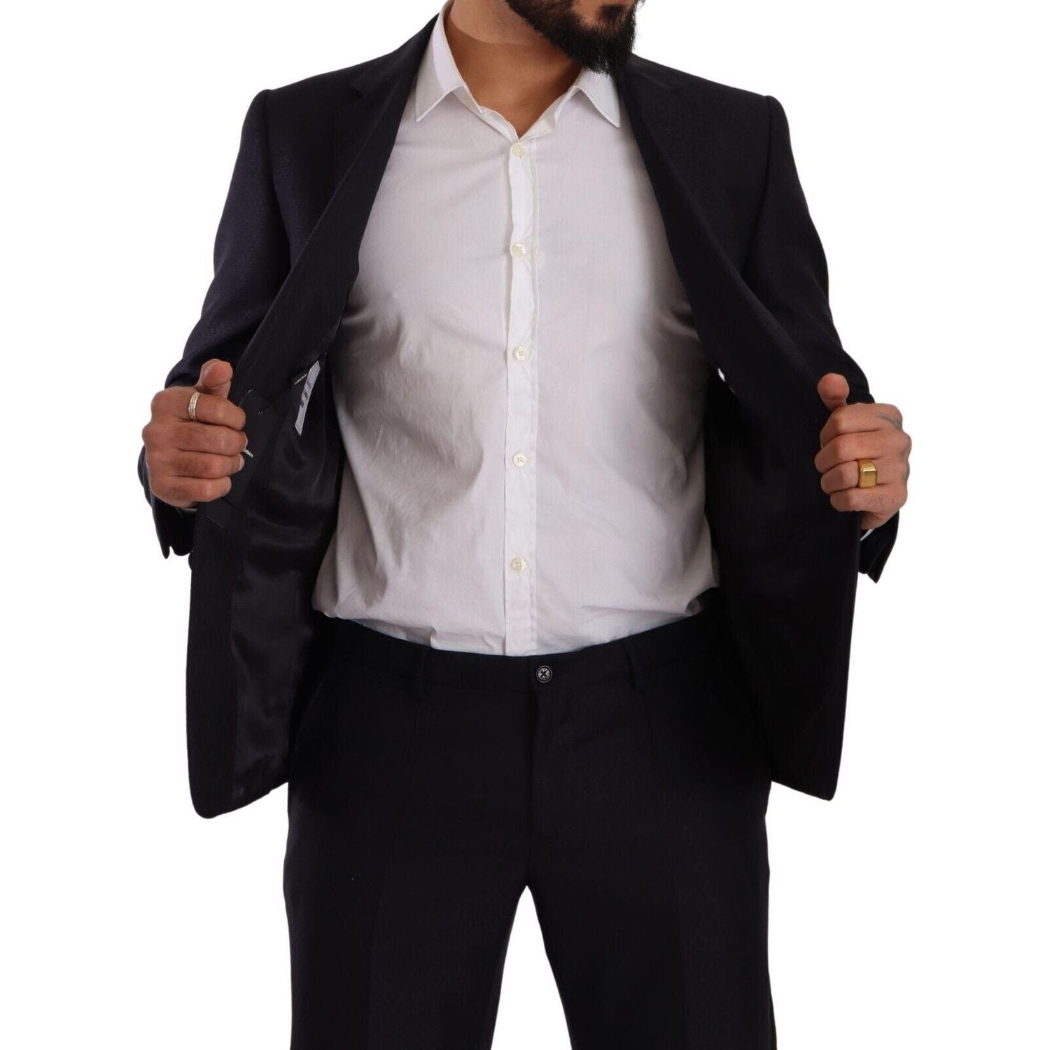 بدلة رجالية أنيقة من الصوف والحرير والكشمير من دولتشي آند غابانا