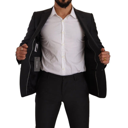 Dolce & Gabbana Black MARTINI Single Breasted 2 Piece Suit