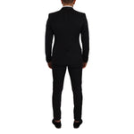 Dolce & Gabbana Black Fantasy GOLD Wool Slim Fit 2 Piece Suit