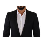 Dolce & Gabbana Black Fantasy GOLD Wool Slim Fit 2 Piece Suit