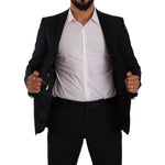 Dolce & Gabbana Black Fantasy GOLD Wool Slim Fit 2 Piece Suit