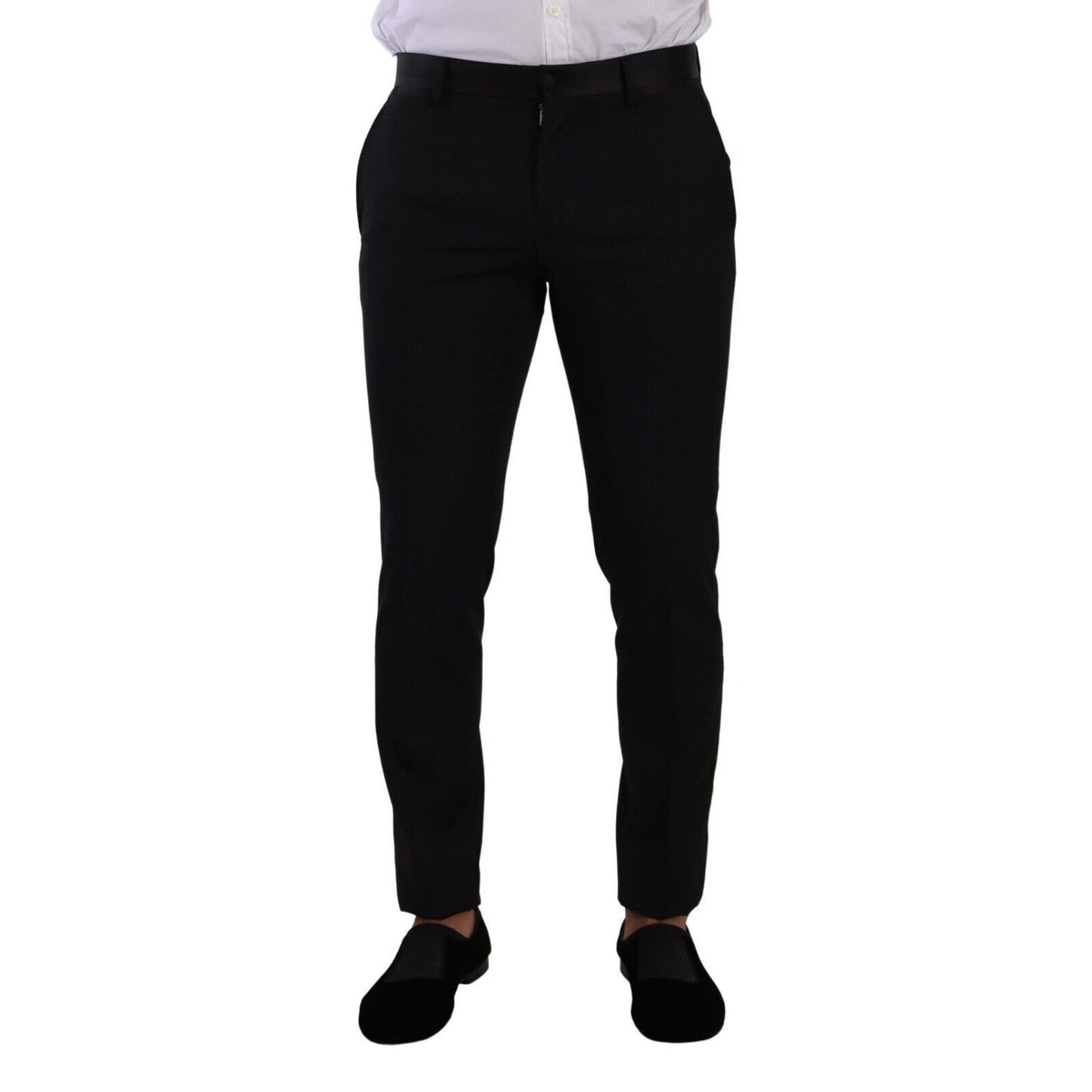 Dolce & Gabbana Black Fantasy GOLD Wool Slim Fit 2 Piece Suit