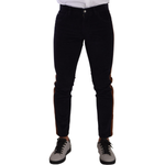 Dolce & Gabbana Blue Cotton Stretch Skinny Corduroy Jeans