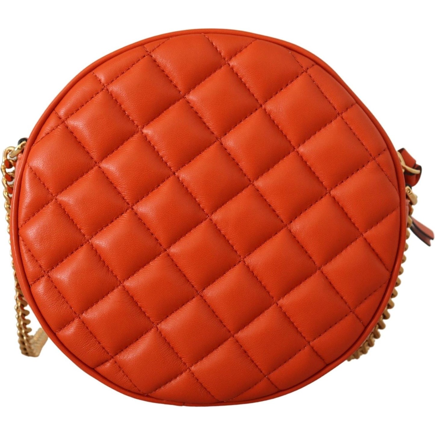 Versace Red Nappa Leather Medusa Round Crossbody Bag Versace