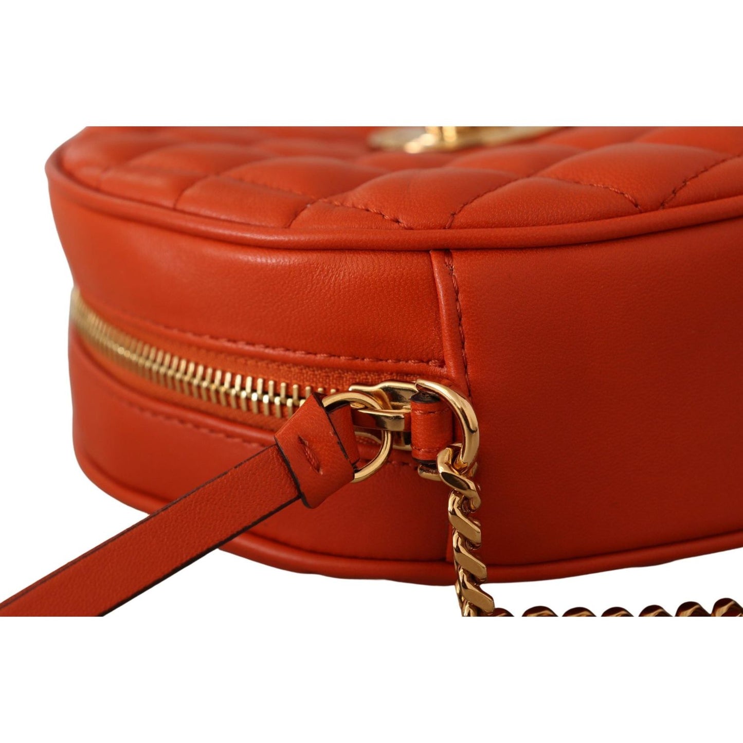 Versace Red Nappa Leather Medusa Round Crossbody Bag Versace