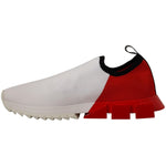 Dolce & Gabbana White Red Sorrento Sandals Sneakers