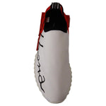 Dolce & Gabbana White Red Sorrento Sandals Sneakers