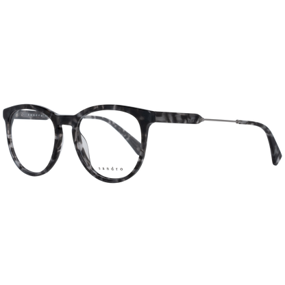 Sandro Gray Plastic Glasses (Frames) for men, full-rim, grey plastic frame, 51mm lens width, 18mm bridge, 130mm frame width, 145mm temples.