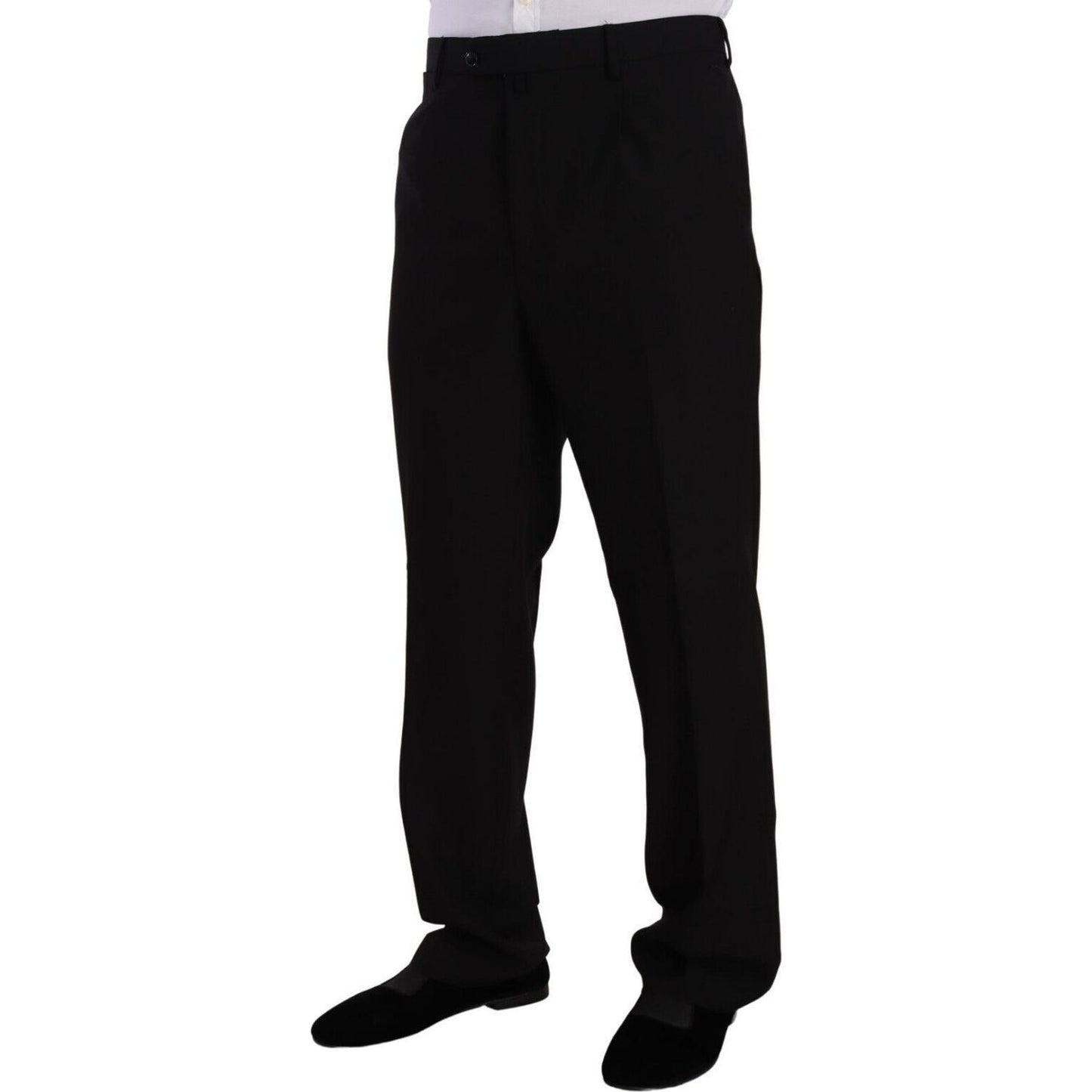 Domenico Tagliente Black Polyester Single Breasted Formal Suit KOS1946 - 51