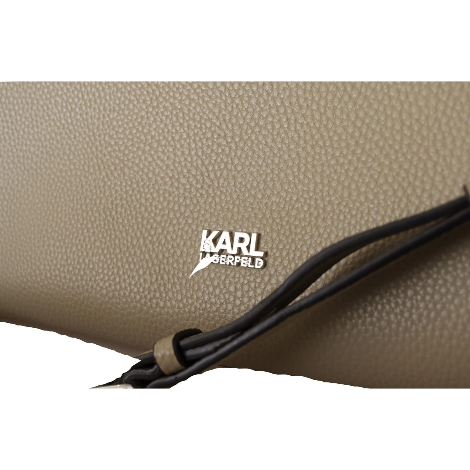 Karl Lagerfeld Sage Green Leather Tote Bag