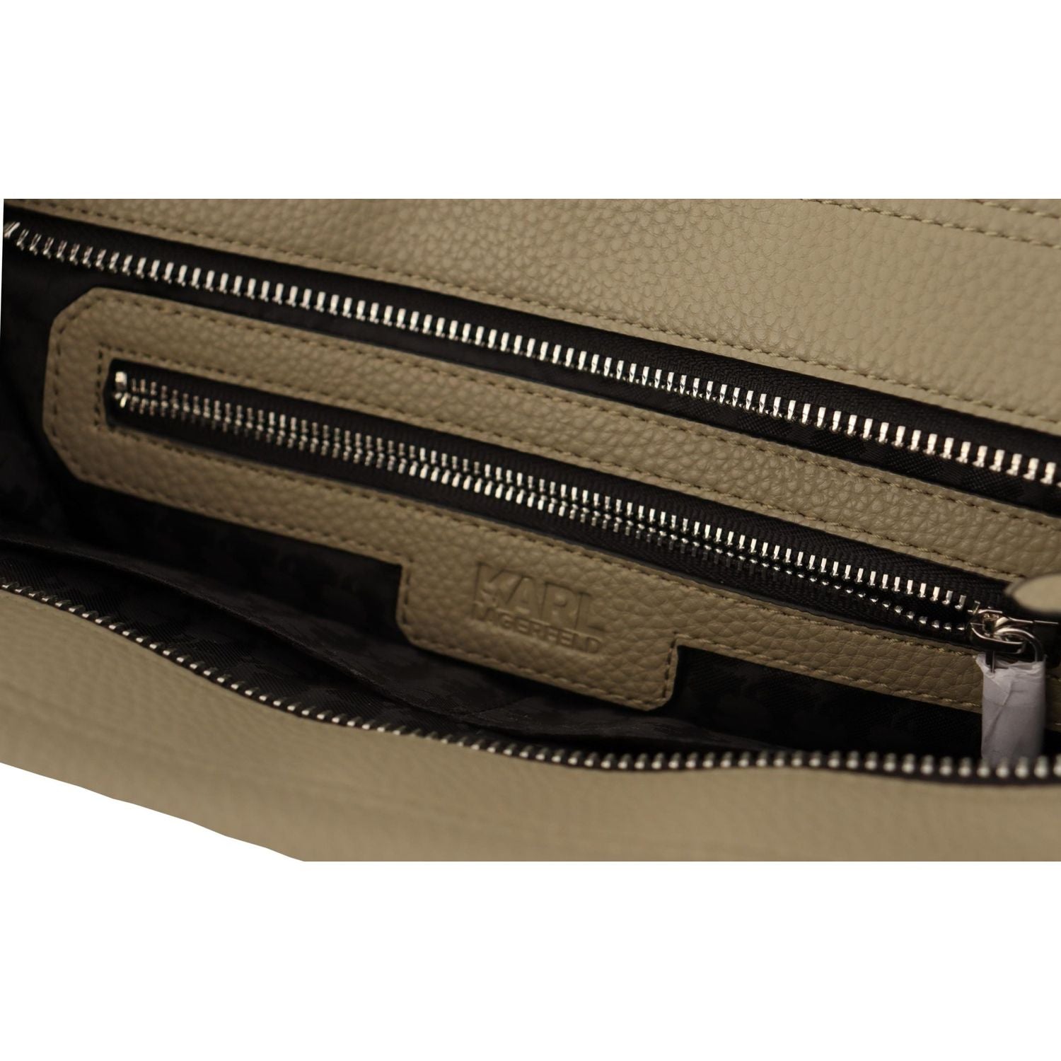 Karl Lagerfeld Sage Green Leather Tote Bag