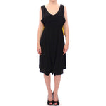 Lamberto Petri Black Yellow Silk Shift Sheath Coctail Dress