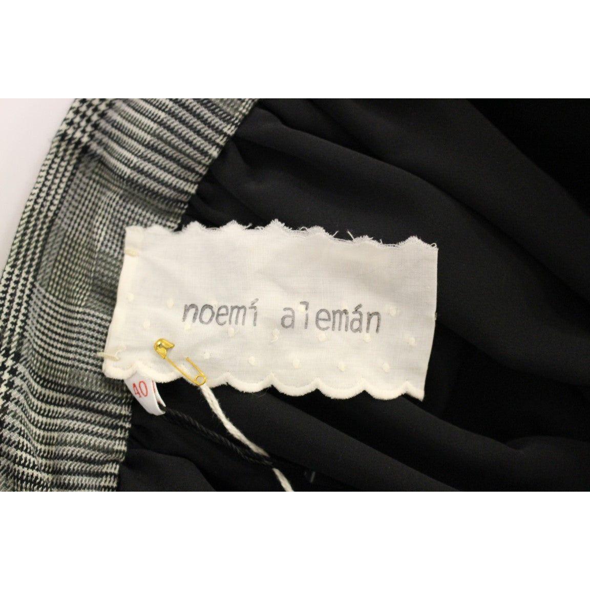 تنورة قصيرة أنيقة من الصوف باللون الرمادي المنقوش من NOEMI ALEMÁN