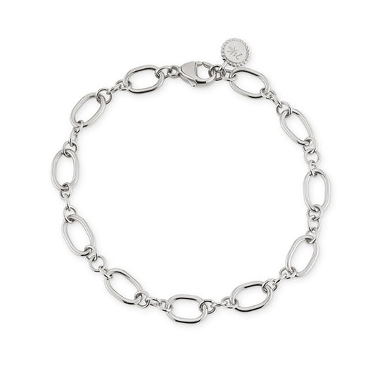24KAE JEWELS JEWELRY Mod. 22426S silver bracelet with unique chain design 