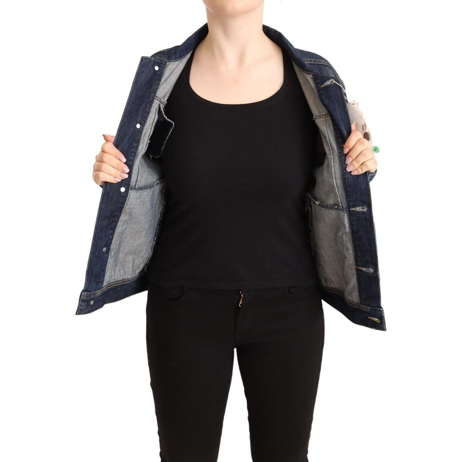 جاكيت جينز أنيق باللون الأزرق الداكن من ماستر كوت