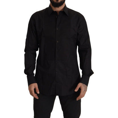 Dolce & Gabbana Black GOLD Slim Fit Tuxedo Dress Shirt