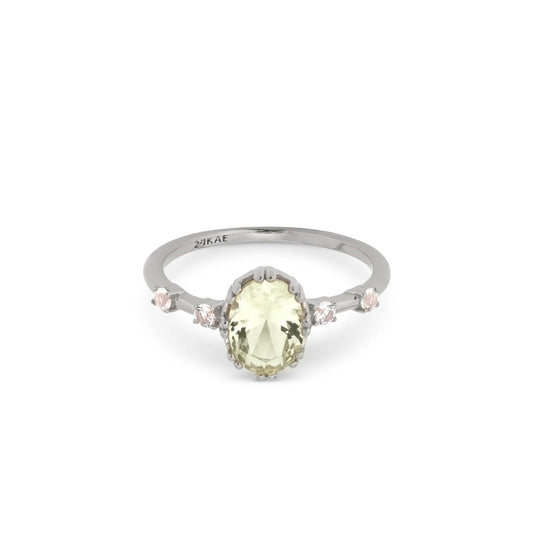 24KAE JEWELS JEWELRY Mod. 12406S/56 elegant gemstone ring with delicate accents