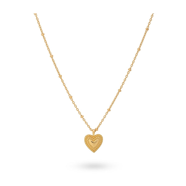 24KAE JEWELS JEWELRY Mod. 32409Y gold heart pendant necklace on a delicate chain