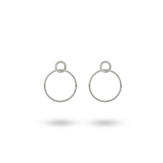 24KAE JEWELS JEWELRY Mod. 42409S elegant silver circle earrings