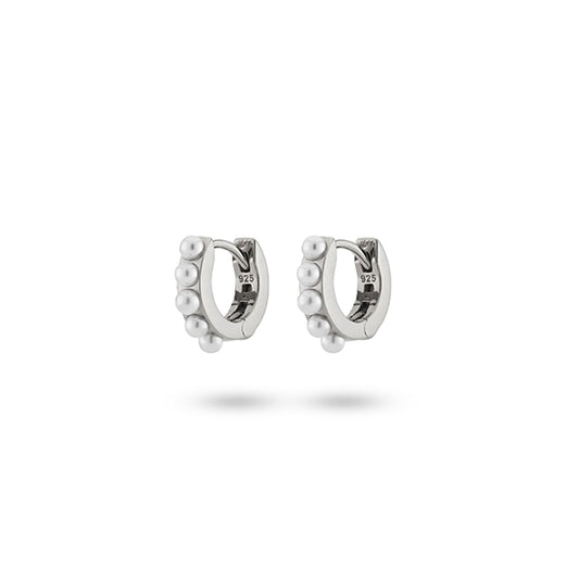 24KAE JEWELS JEWELRY Mod. 42419S sterling silver earrings with pearls