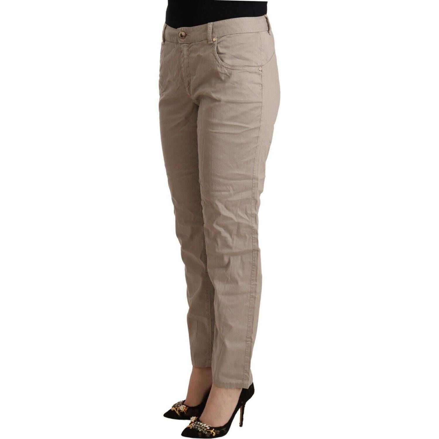 بنطلون Acht Beige متوسط ​​الخصر