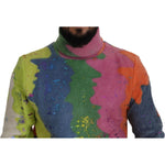 Dolce & Gabbana Multicolor Turtleneck Pullover Mohair Sweater