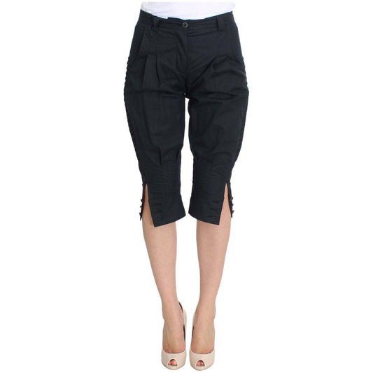 Ermanno Scervino Blue Cotton 3/4 Length Pants Jeans & Pants