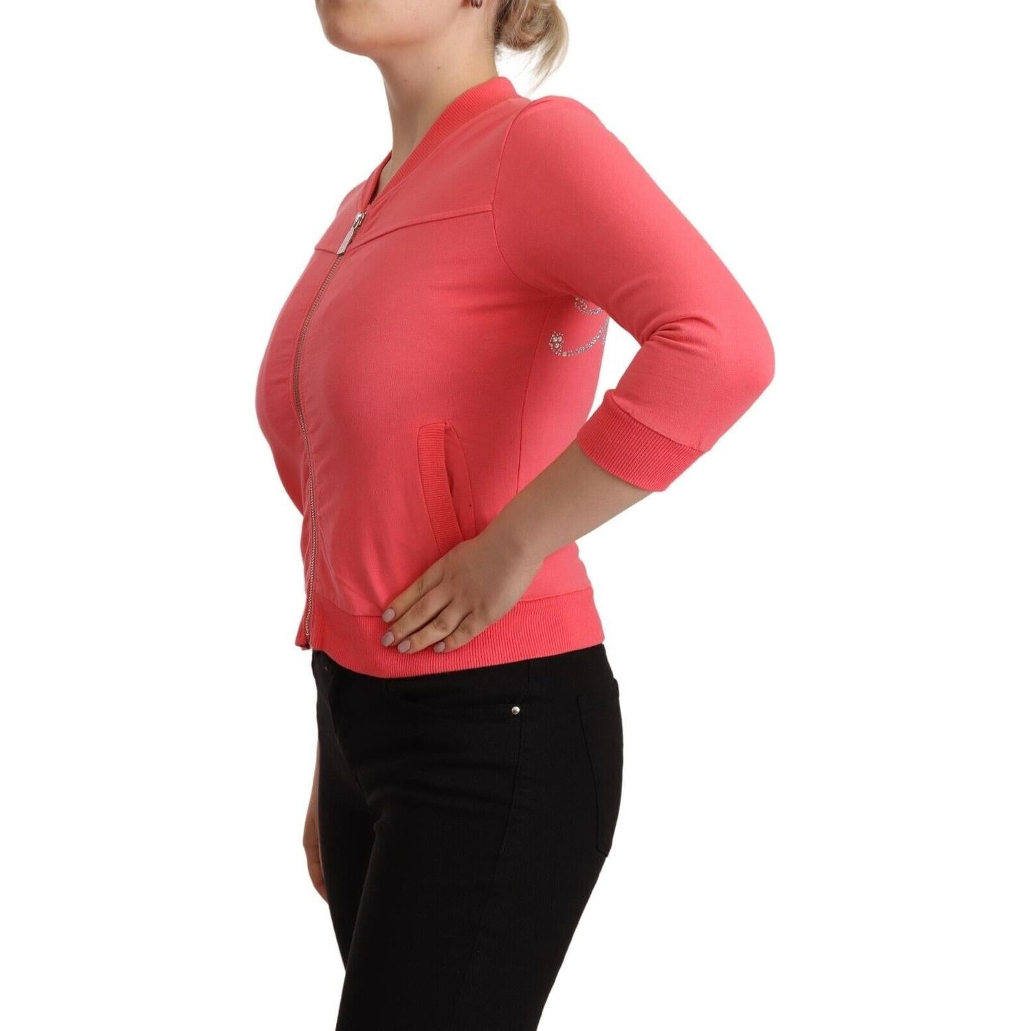 سترة بلومارين الأنيقة ذات السحاب الكامل باللون الوردي