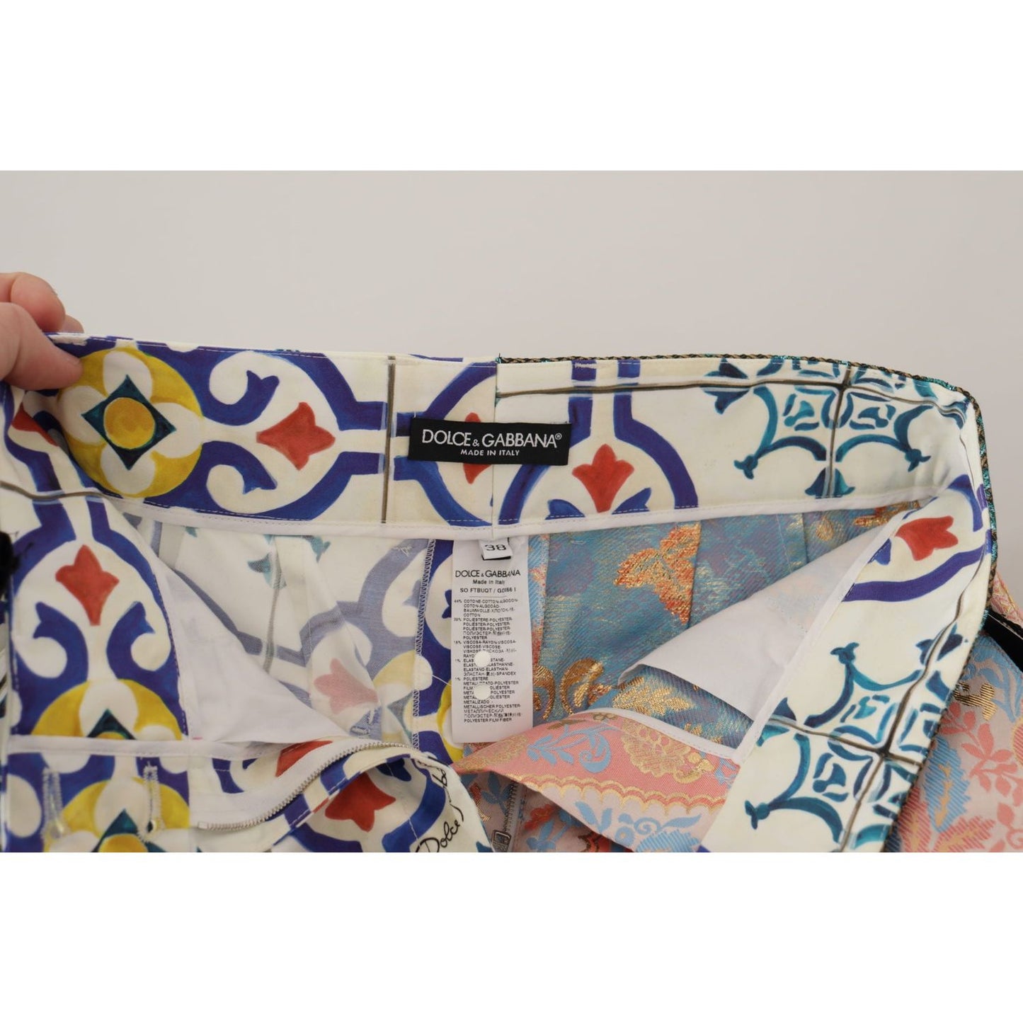 Dolce & Gabbana Multicolor High Waist Hot Pants Shorts