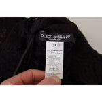 Dolce & Gabbana Black Floral Lace Pullover Sicily Blouse