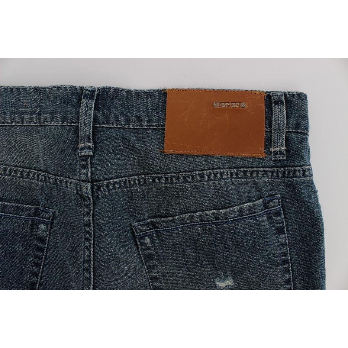 بنطلون جينز أزرق أنيق بقصّة عادية