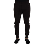 Dolce & Gabbana Brown Cashmere Trousers Bottoms Drawstring Pants