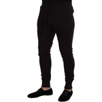 Dolce & Gabbana Brown Cashmere Trousers Bottoms Drawstring Pants