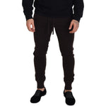 Dolce & Gabbana Brown Cashmere Trousers Bottoms Drawstring Pants