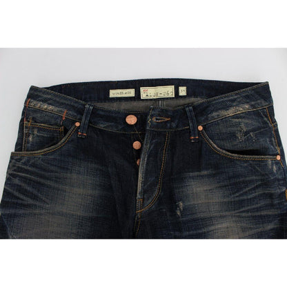 Acht Blue Wash Straight Fit Low Waist Jeans