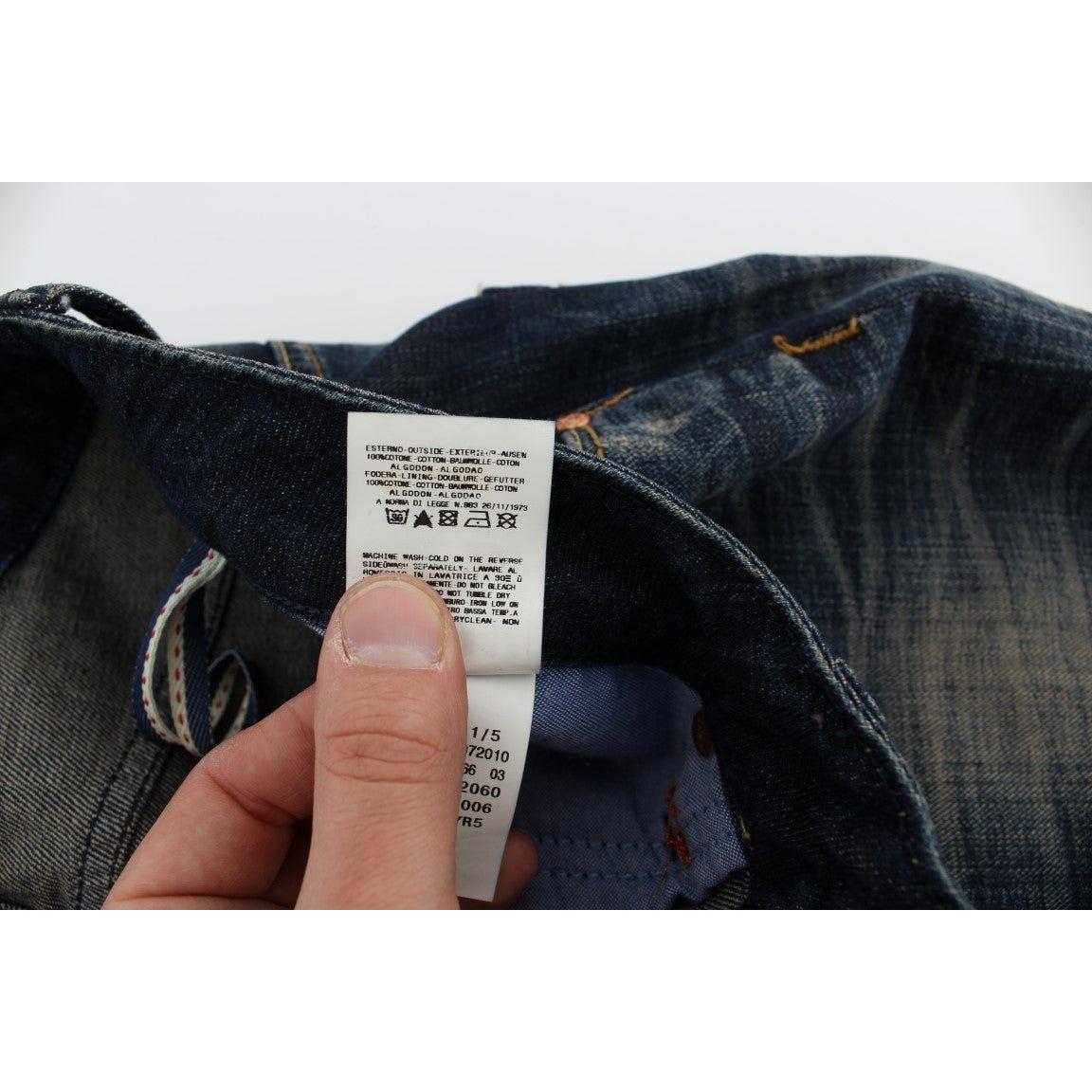 بنطلون جينز رجالي أنيق بقصّة مستقيمة وخصر منخفض