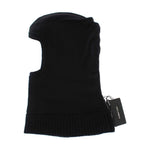 Dolce & Gabbana Black Knitted Sequin Hood Scarf Hat Hood Scarf