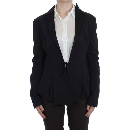 Exte Black Stretch Single Breasted Blazer Jacket