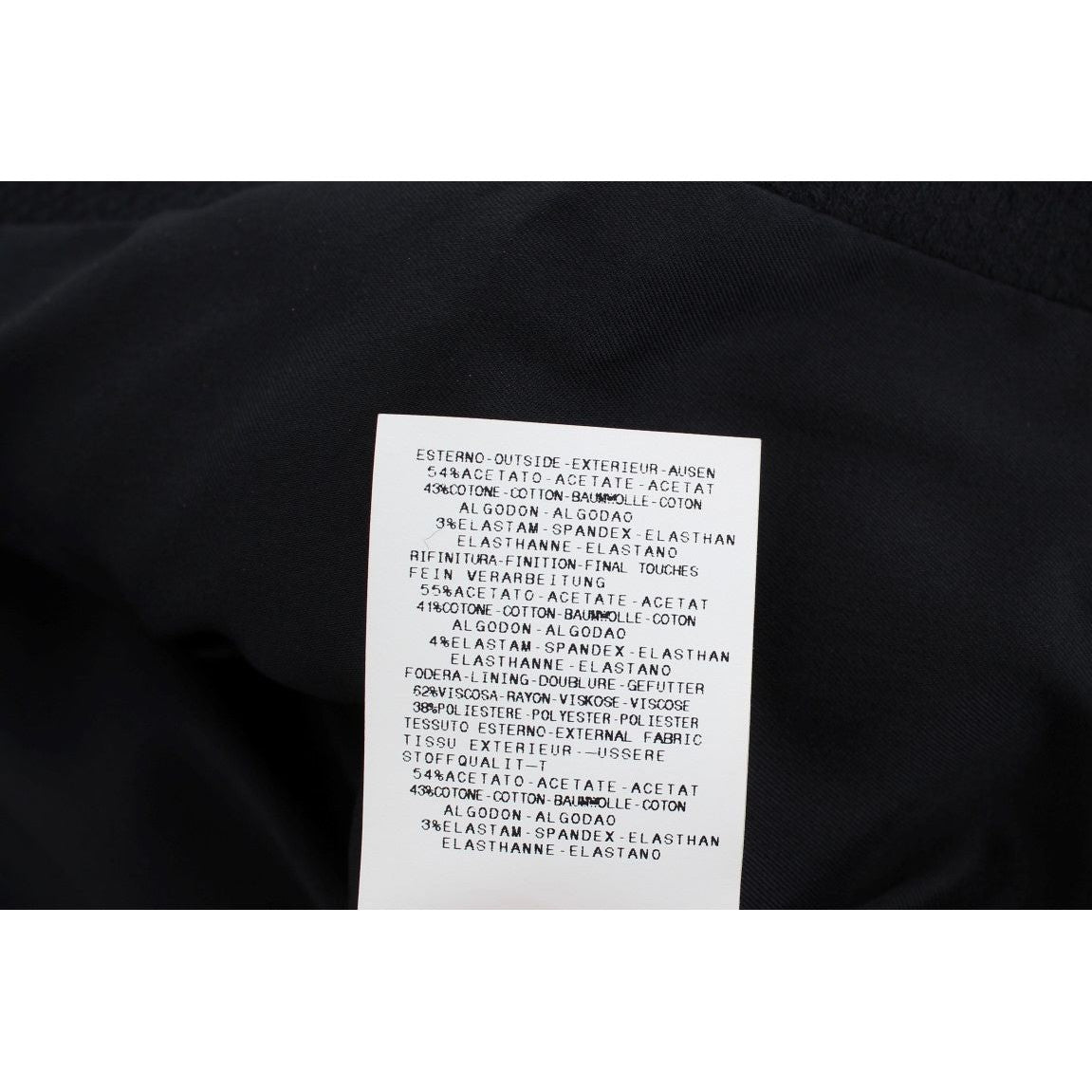 Exte Black Cotton Stretch Gold Studded Blazer Jacket Exte