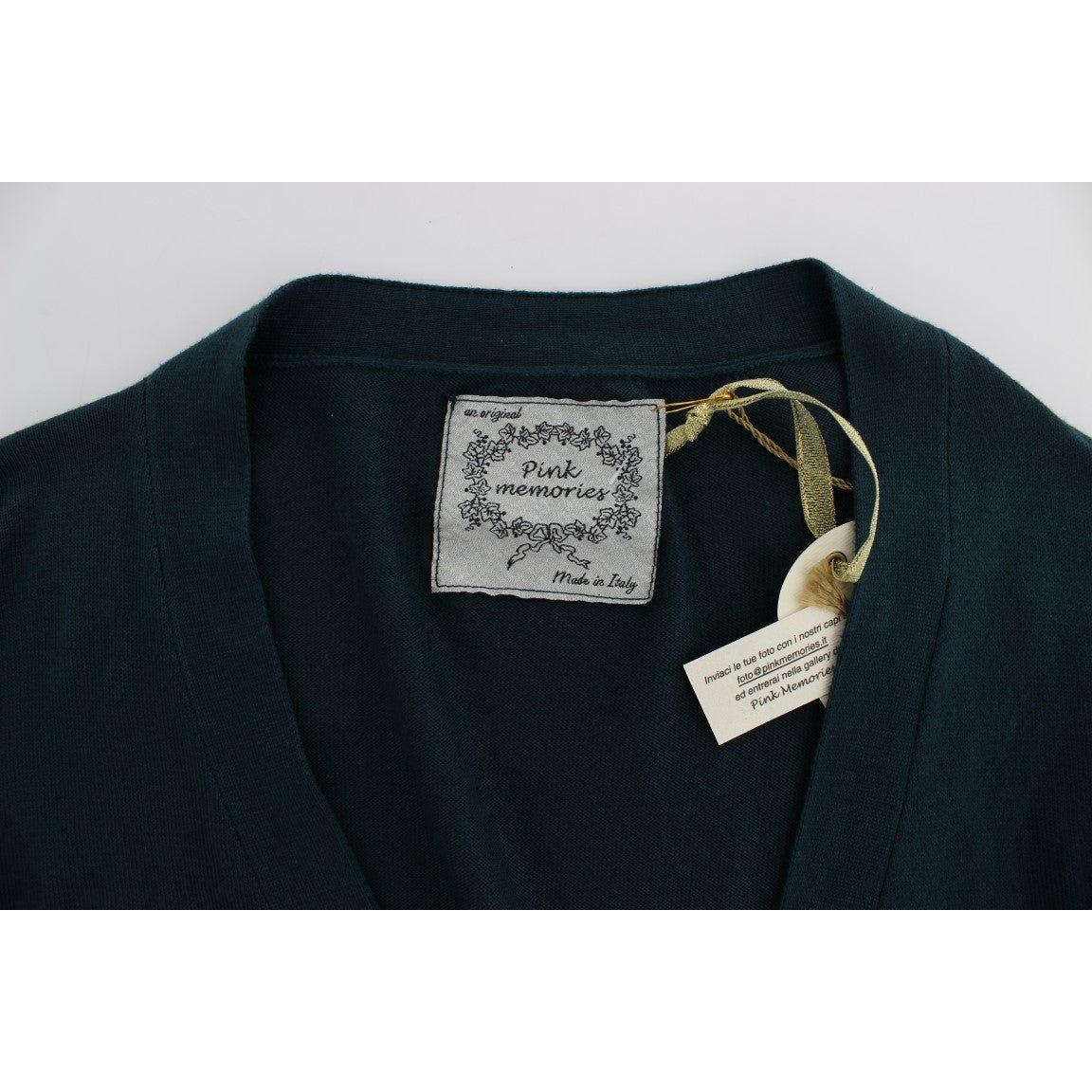 سترة كارديجان أنيقة من القطن باللون الأخضر من PINK MEMORIES