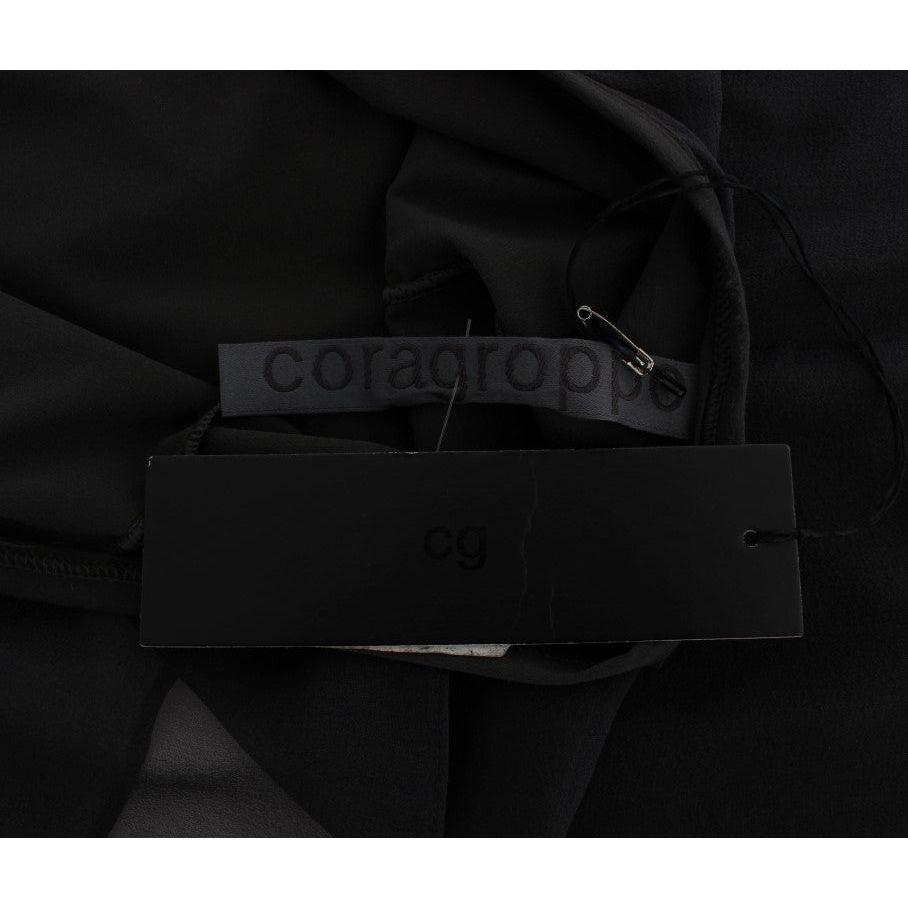 بلوزة أنيقة بدون أكمام من CORA GROPPO باللونين الرمادي والأزرق